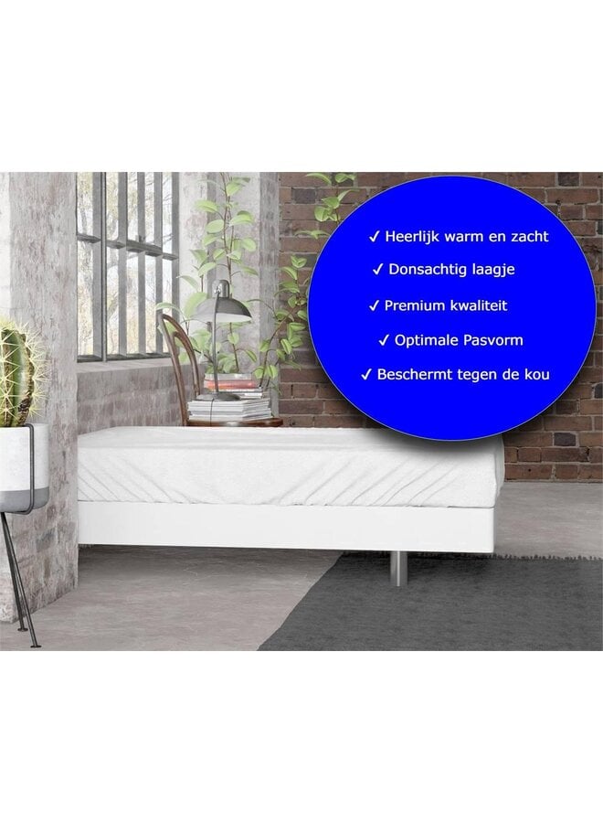 Dreamhouse Hoeslaken Wit - Flanel