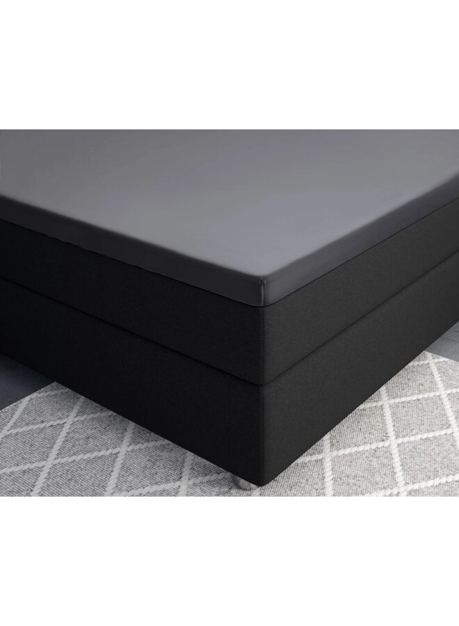 Primaviera Deluxe Hoeslaken Splittopper Antraciet - Katoensatijn