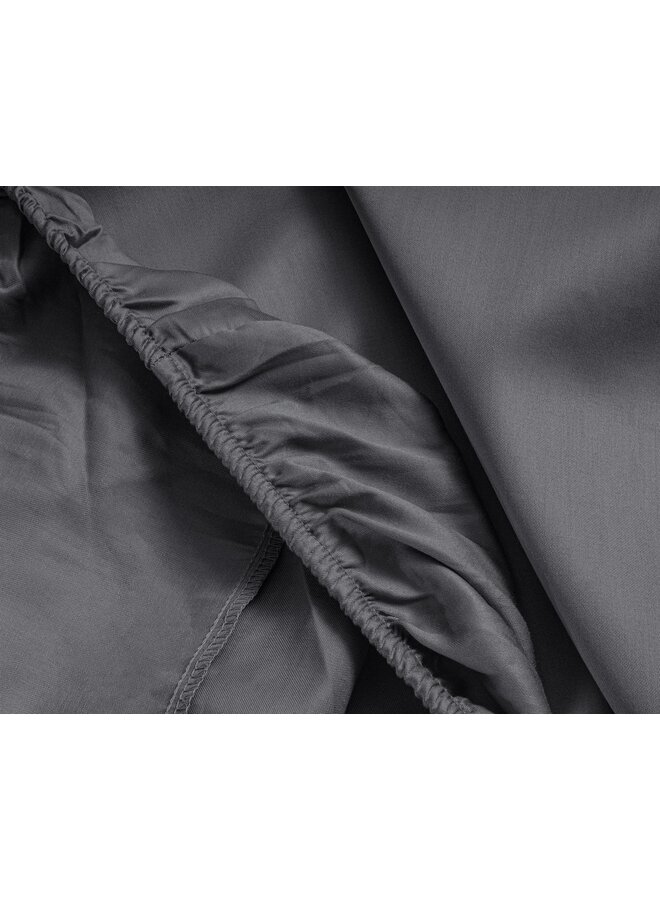 Primaviera Deluxe Hoeslaken Splittopper Antraciet - Katoensatijn