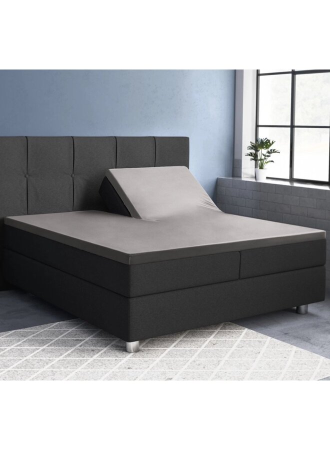 Primaviera Deluxe Hoeslaken Splittopper Grijs - Katoensatijn