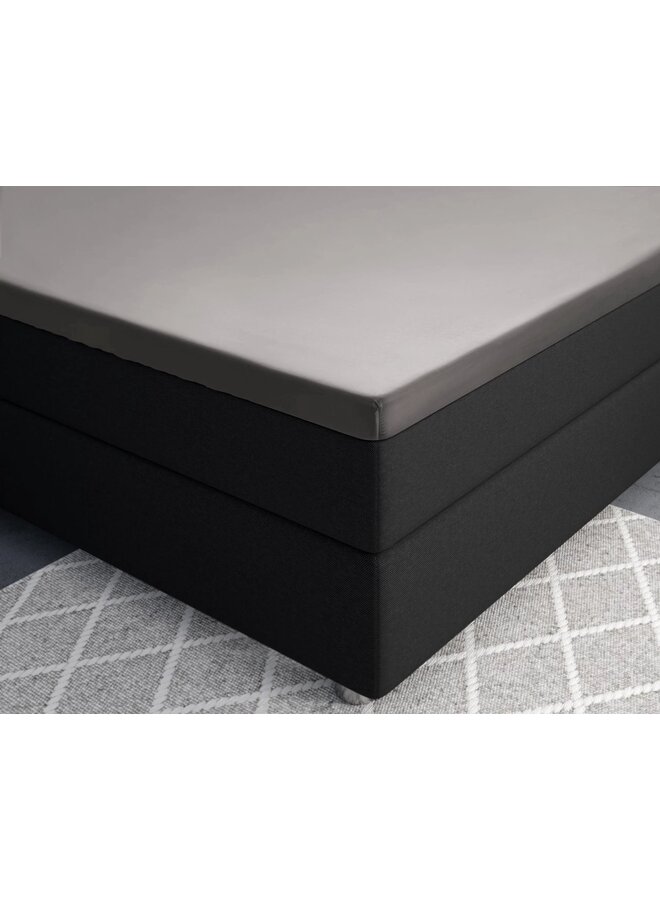 Primaviera Deluxe Hoeslaken Splittopper Grijs - Katoensatijn