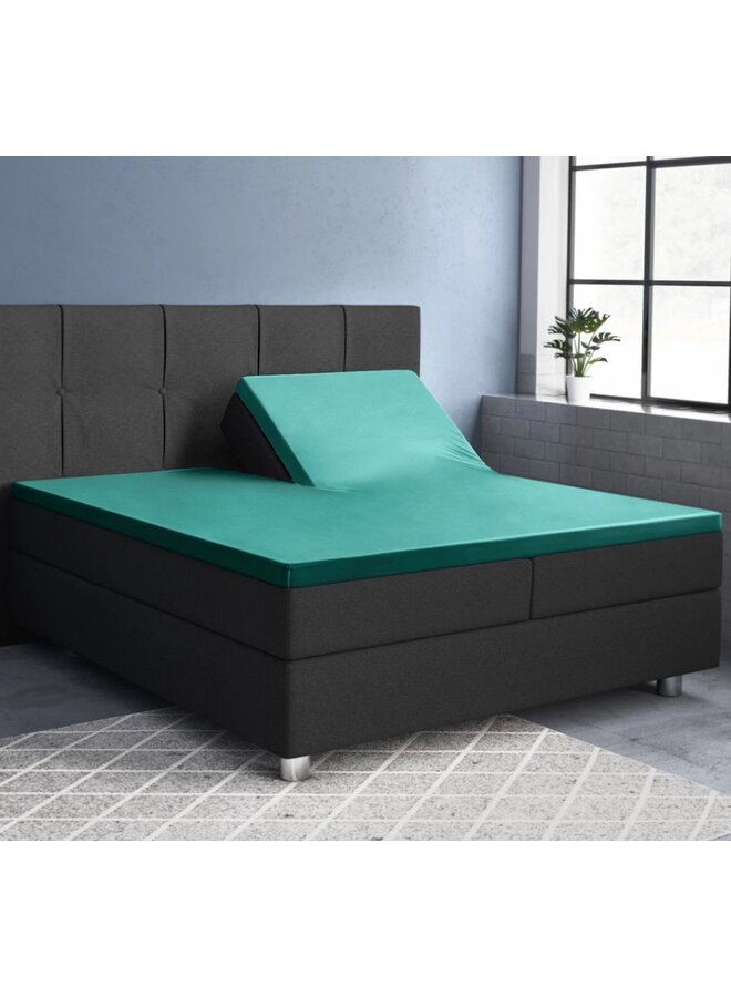 Primaviera Deluxe Katoen/satijn Splittopper Hoeslaken Groen