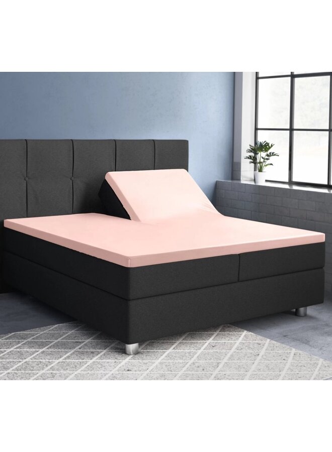 Hoeslaken Splittopper Roze - Katoensatijn