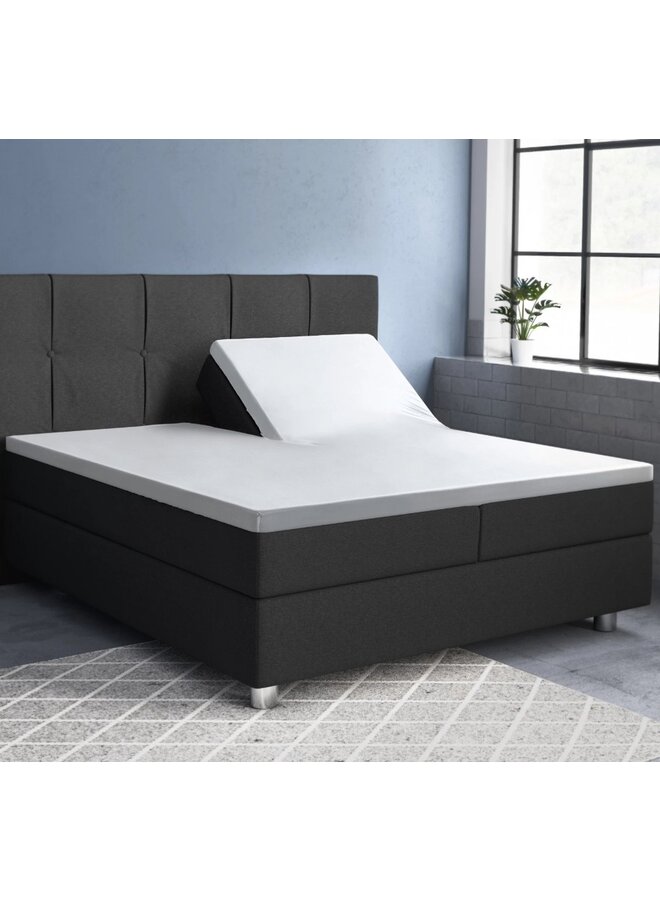 Primaviera Deluxe Hoeslaken Splittopper Wit - Katoensatijn