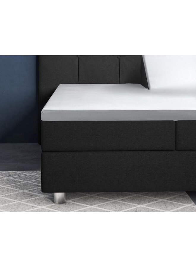 Primaviera Deluxe Hoeslaken Splittopper Wit - Katoensatijn