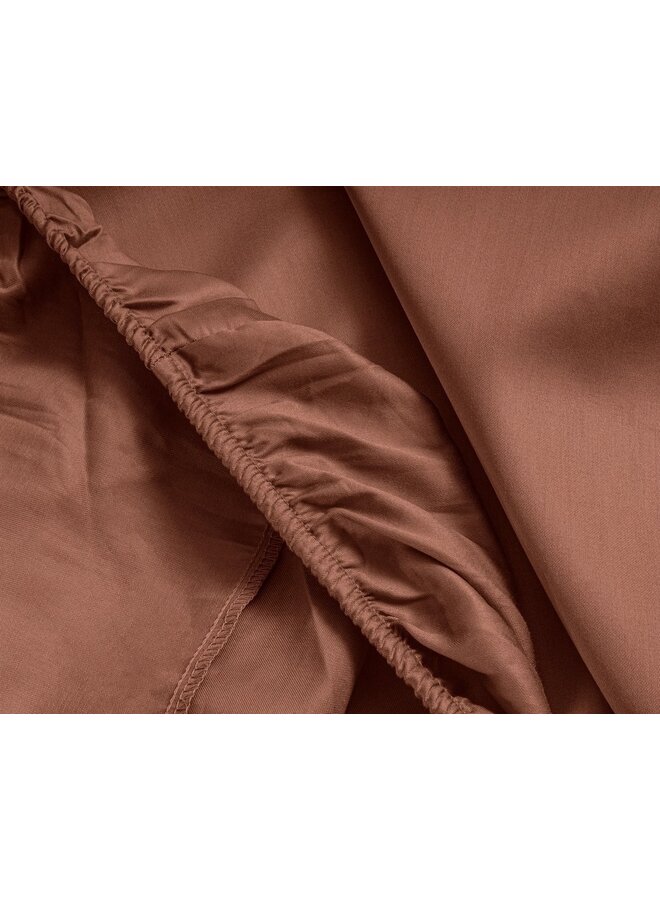 Primaviera Deluxe Hoeslaken Topper Bruin - Katoensatijn