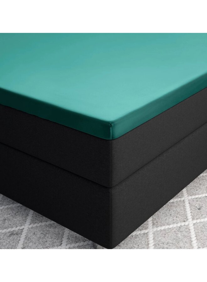 Hoeslaken Topper Groen - Katoensatijn