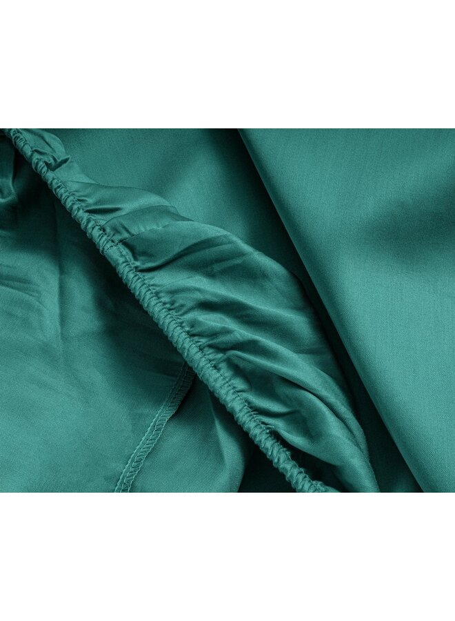 Primaviera Deluxe Hoeslaken Topper Groen - Katoensatijn