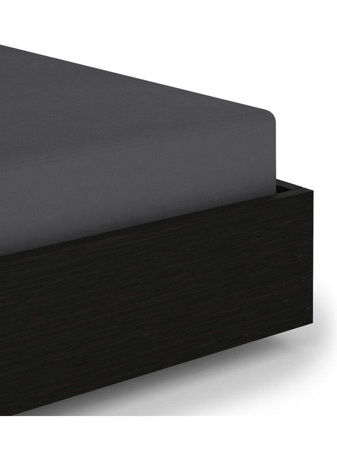 Heckett & Lane Hoeslaken Antraciet - Katoensatijn