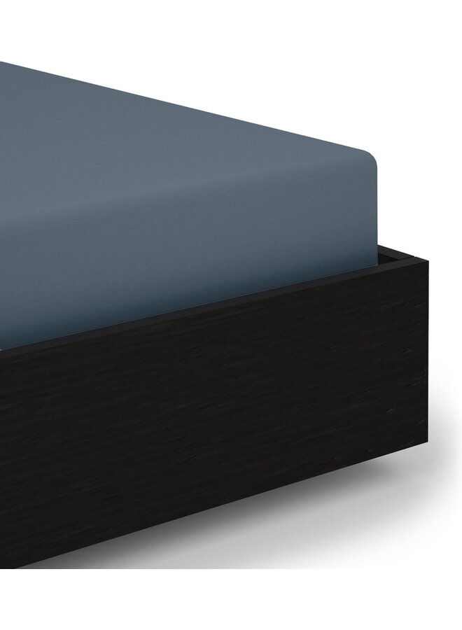 Heckett & Lane Hoeslaken Navy - Katoensatijn