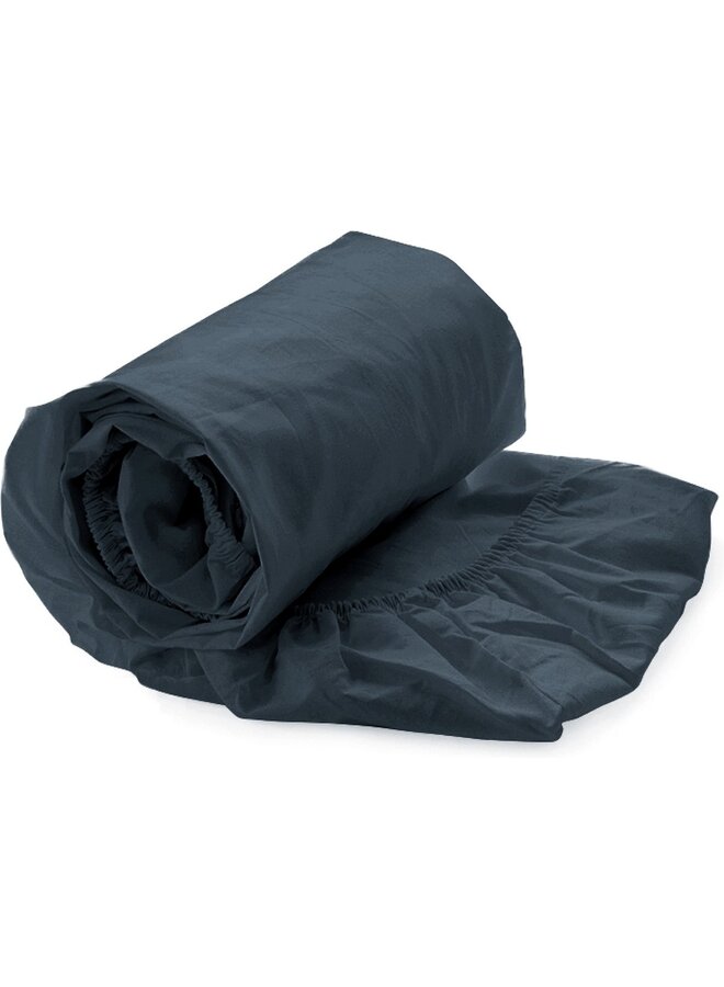 Heckett & Lane Hoeslaken Navy - Katoensatijn