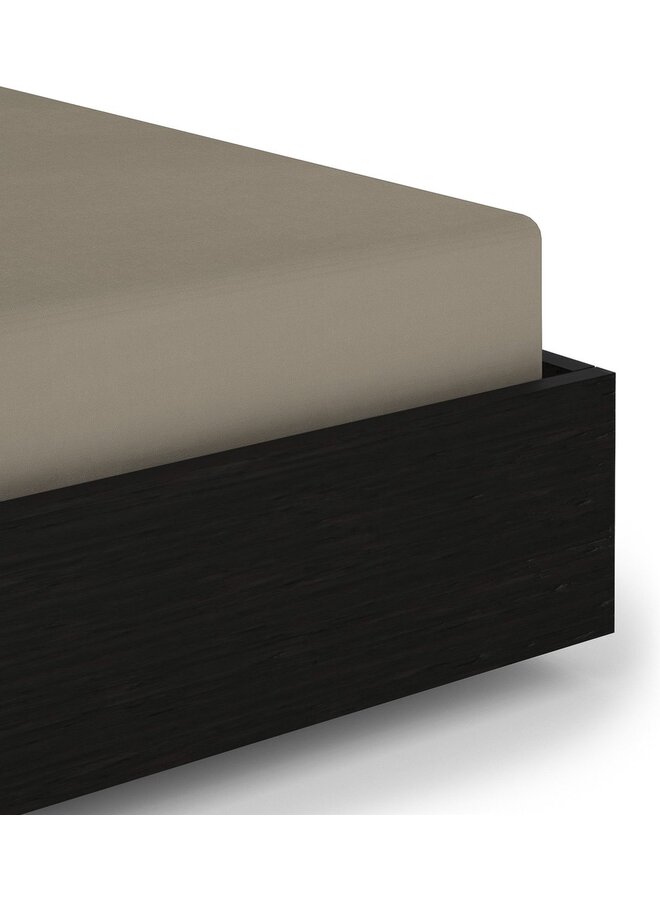 Heckett & Lane Hoeslaken Taupe - Katoensatijn