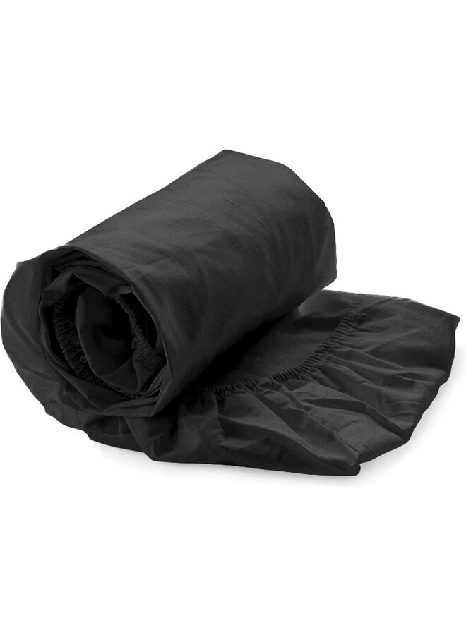 Heckett & Lane Hoeslaken Zwart - Katoensatijn