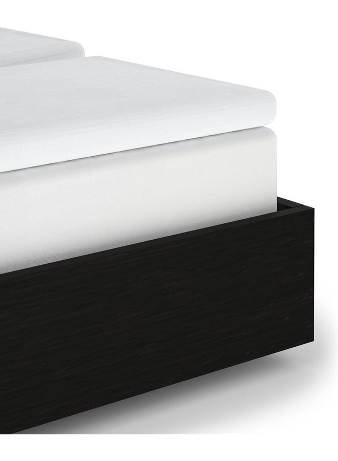 Hoeslaken Splitttopper Wit - Katoensatijn