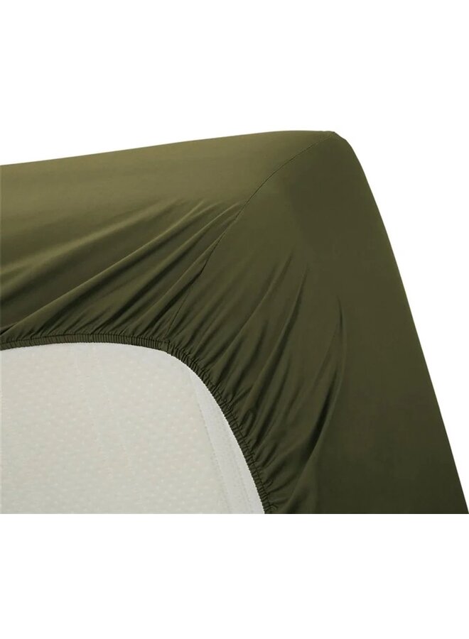 Ambiante Hoeslaken Olijf Groen - Katoen