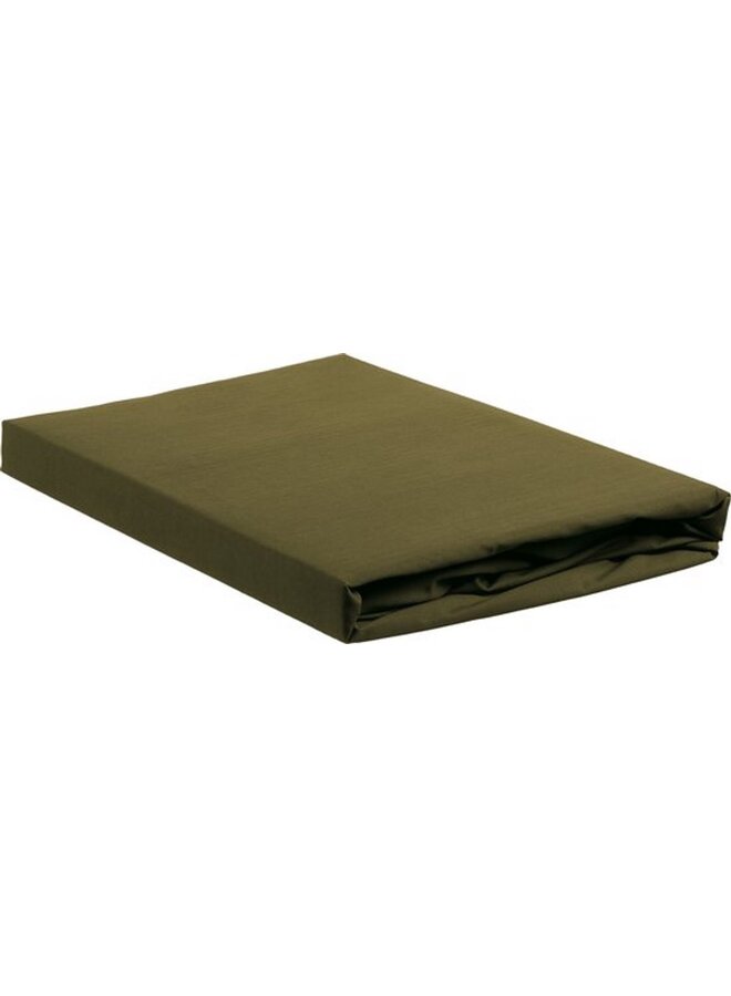 Ambiante Hoeslaken Olijf Groen - Katoen