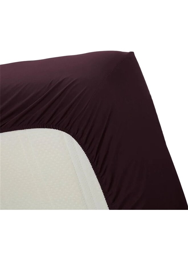 Hoeslaken Donker Rood - Katoen