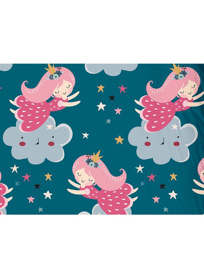 Good Morning Dekbedovertrek Kids Princesse Petrol - Katoen