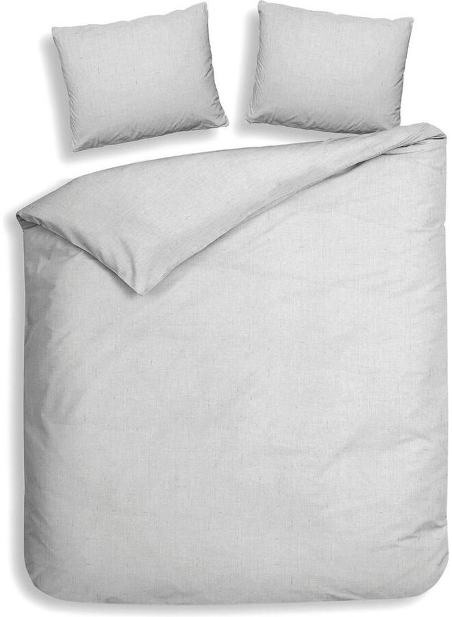 Heckett & Lane Dekbedovertrek Franela Zilver Grijs - Flanel