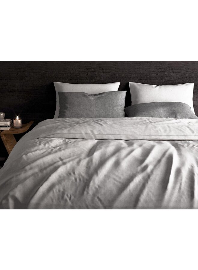 Heckett & Lane Dekbedovertrek Franela Zilver Grijs - Flanel