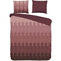 Good Morning Dekbedovertrek Chevron Bordeaux - Katoen