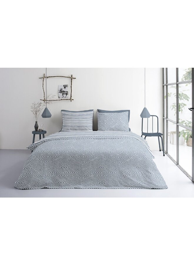 Bykrlund Dekbedovertrek Get Framed Licht Blauw - Katoen