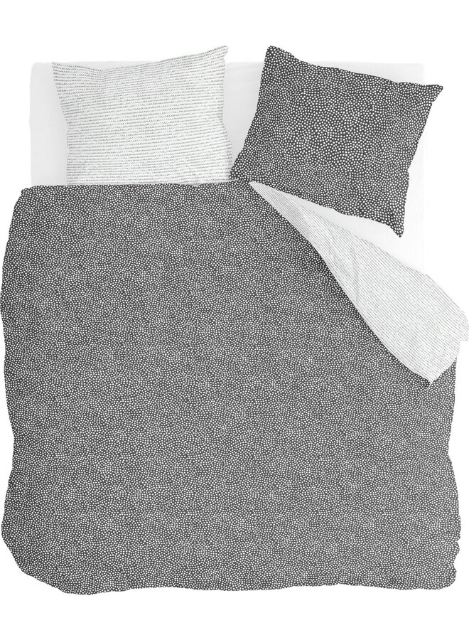 Dekbedovertrek Dots & Doodles Antraciet - Katoen PL2