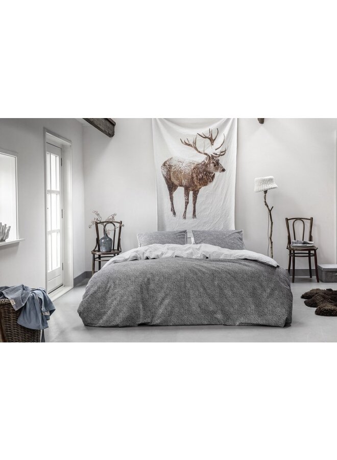 Walra Dekbedovertrek Dots & Doodles Antraciet - Katoen