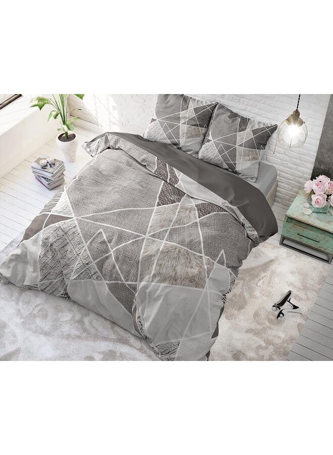 Dremahouse Dekbedovertrek Furtrix Taupe - Katoen