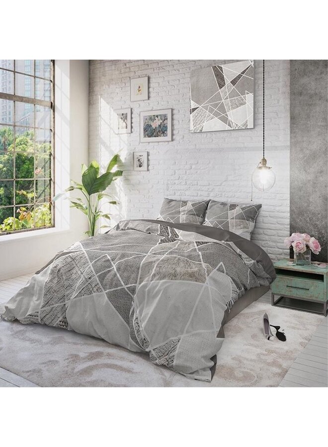 Dremahouse Dekbedovertrek Furtrix Taupe - Katoen