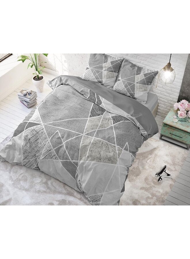 Dremahouse Dekbedovertrek Furtrix Grijs - Katoen
