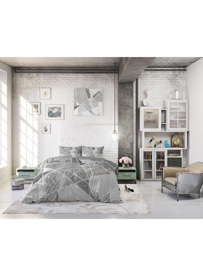 Dremahouse Dekbedovertrek Furtrix Grijs - Katoen