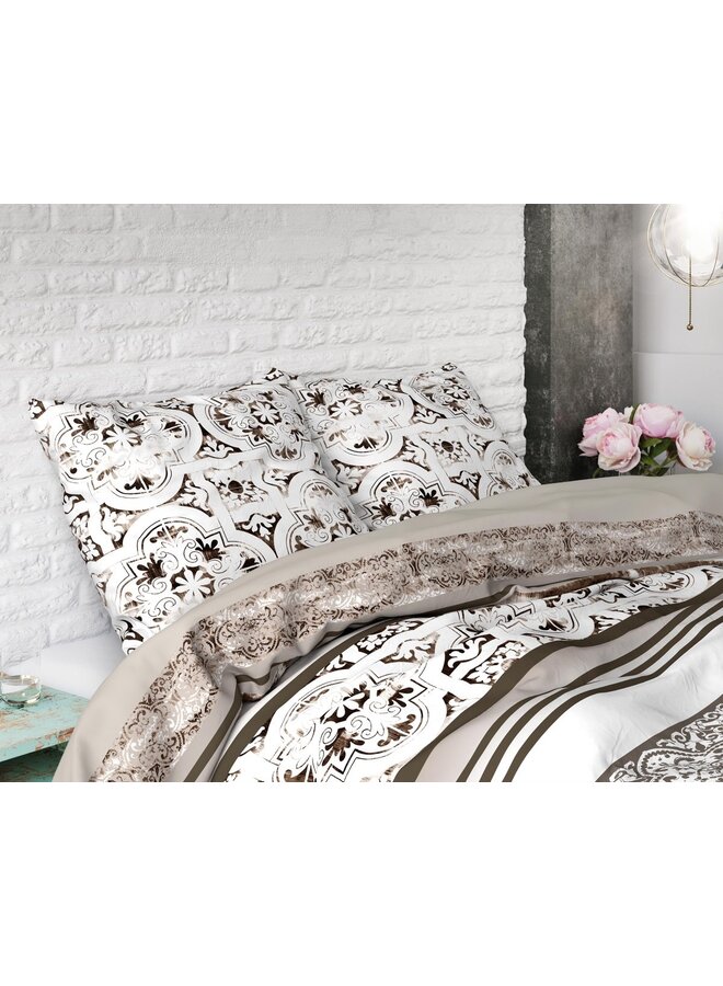 Dremahouse Dekbedovertrek Freda Taupe - Katoen