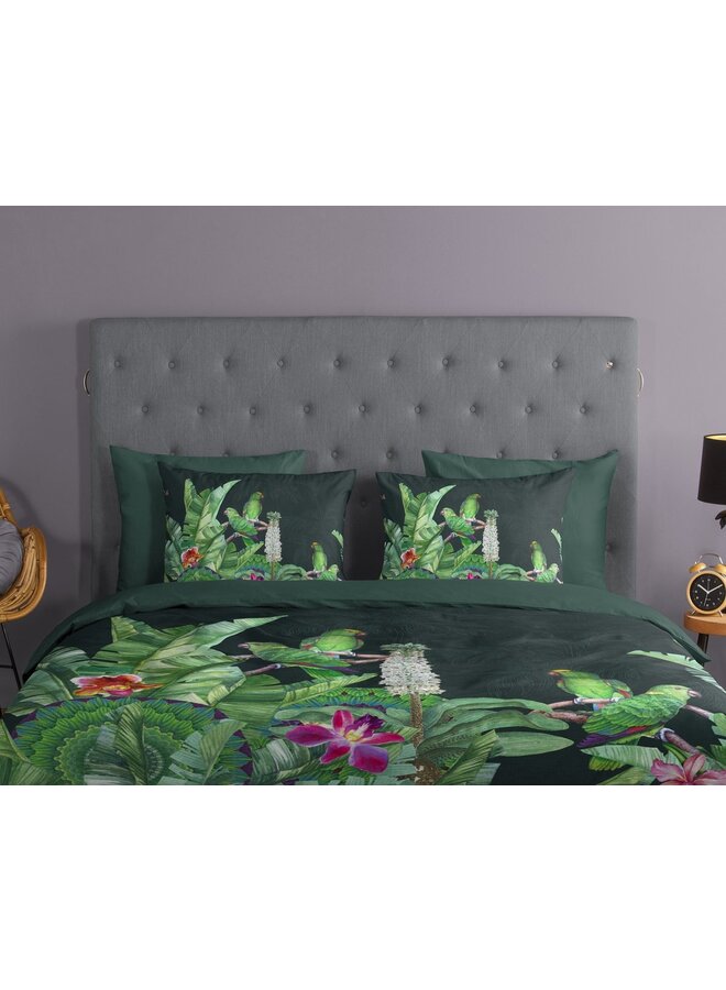 Good Morning Dekbedovertrek Cato Groen - Katoen