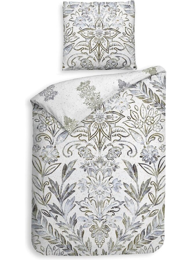 Heckett & Lane Dekbedovertrek Ibernia Wit - Bamboe Percale