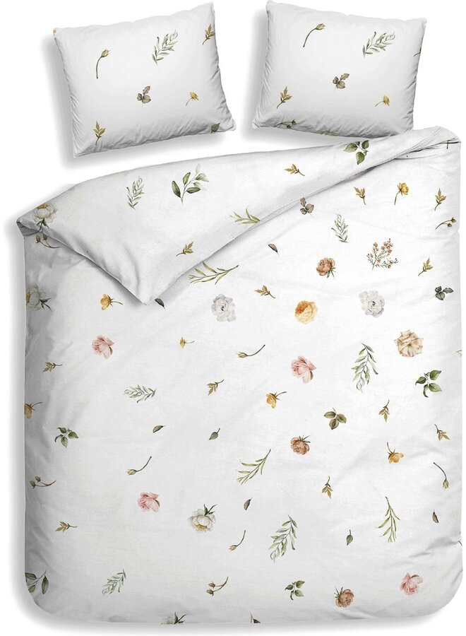 Heckett & Lane Dekbedovertrek Tuva Wit - Katoen