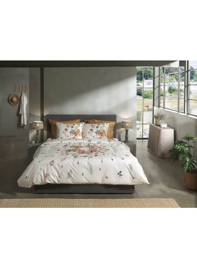 Heckett & Lane Dekbedovertrek Tuva Wit - Katoen