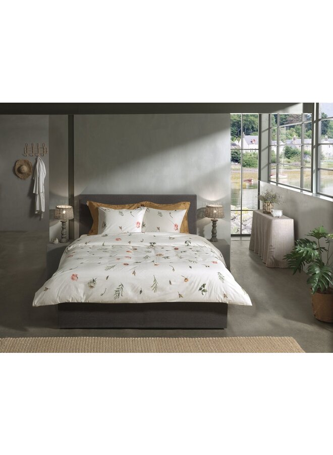 Heckett & Lane Dekbedovertrek Tuva Wit - Katoen