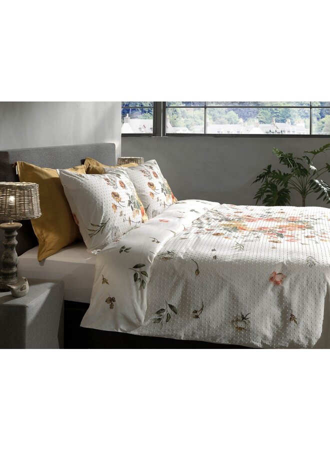 Heckett & Lane Dekbedovertrek Tuva Wit - Katoen