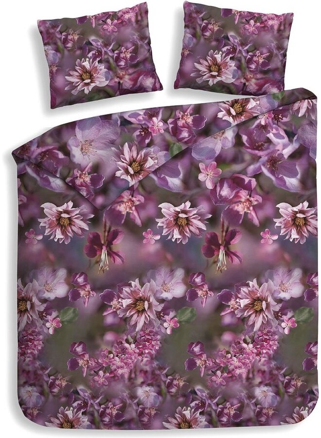 Dekbedovertrek Margaret Paars - Flanel PL3