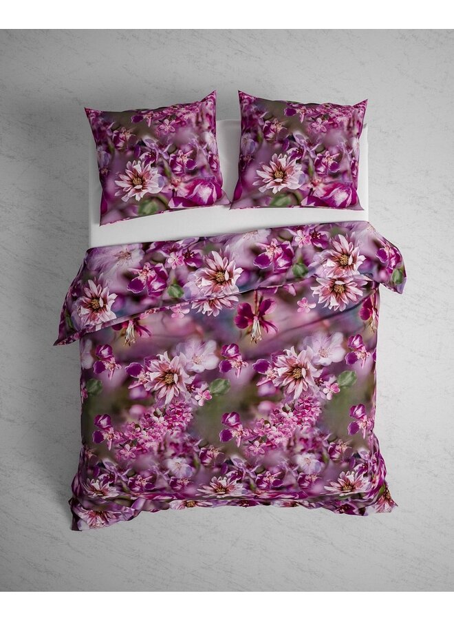 Heckett & Lane Dekbedovertrek Margaret Paars - Flanel