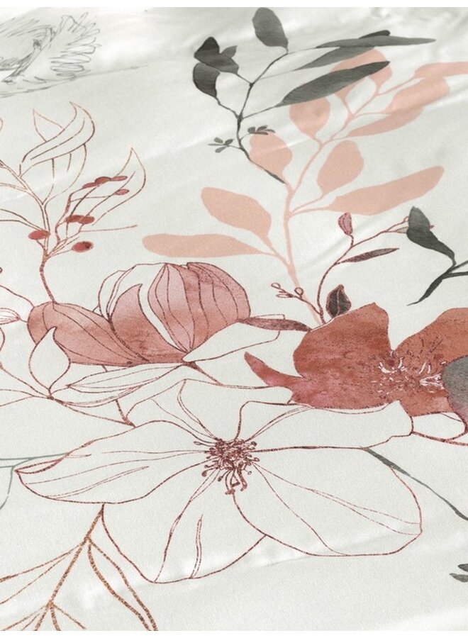 Heckett & Lane Dekbedovertrek Charlot Creme - Katoensatijn