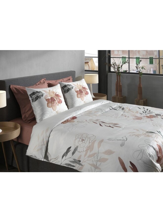 Heckett & Lane Dekbedovertrek Charlot Creme - Katoensatijn