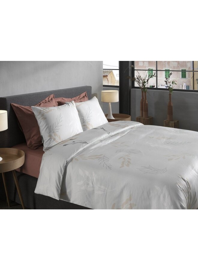 Heckett & Lane Dekbedovertrek Charlot Creme - Katoensatijn