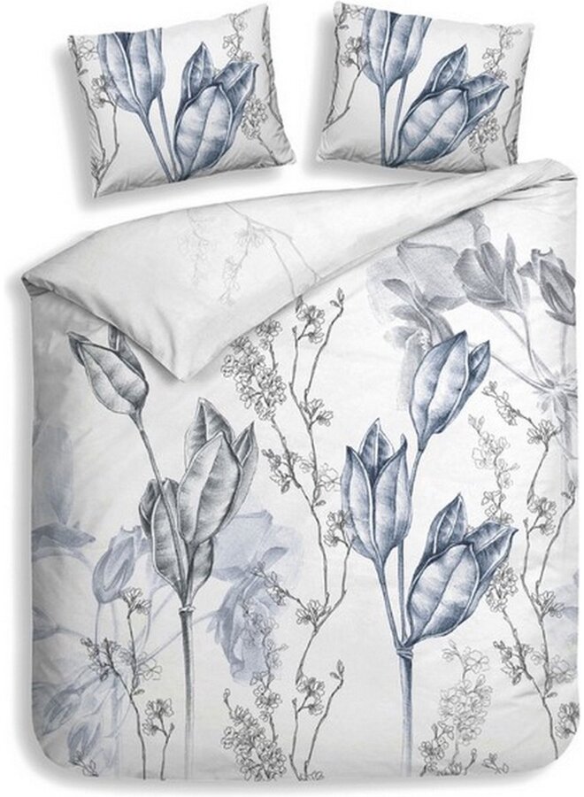 Dekbedovertrek Becca Wit - Katoensatijn