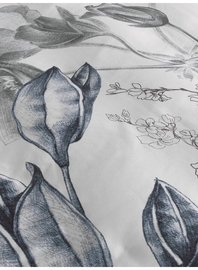 Heckett & Lane Dekbedovertrek Becca Wit - Katoensatijn