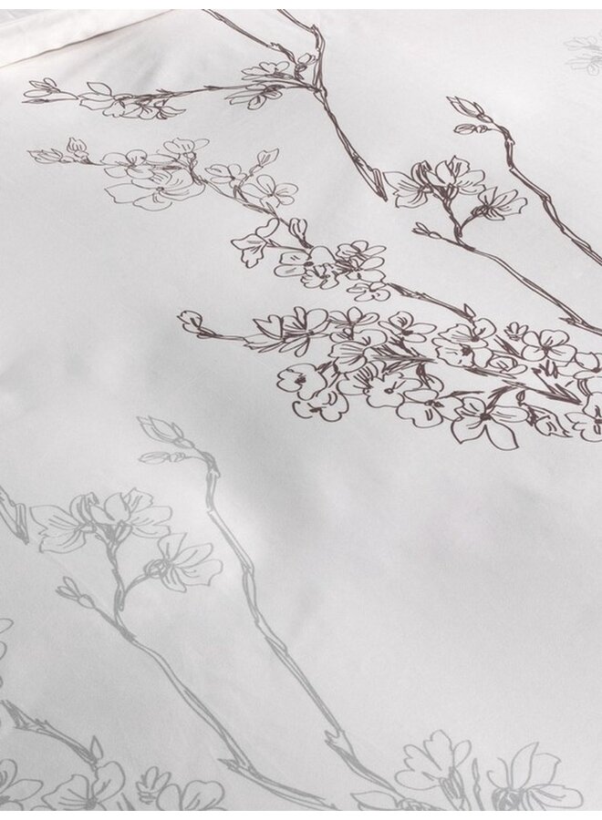 Heckett & Lane Dekbedovertrek Becca Wit - Katoensatijn