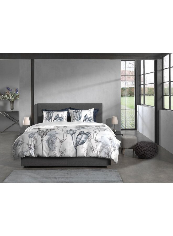 Heckett & Lane Dekbedovertrek Becca Wit - Katoensatijn