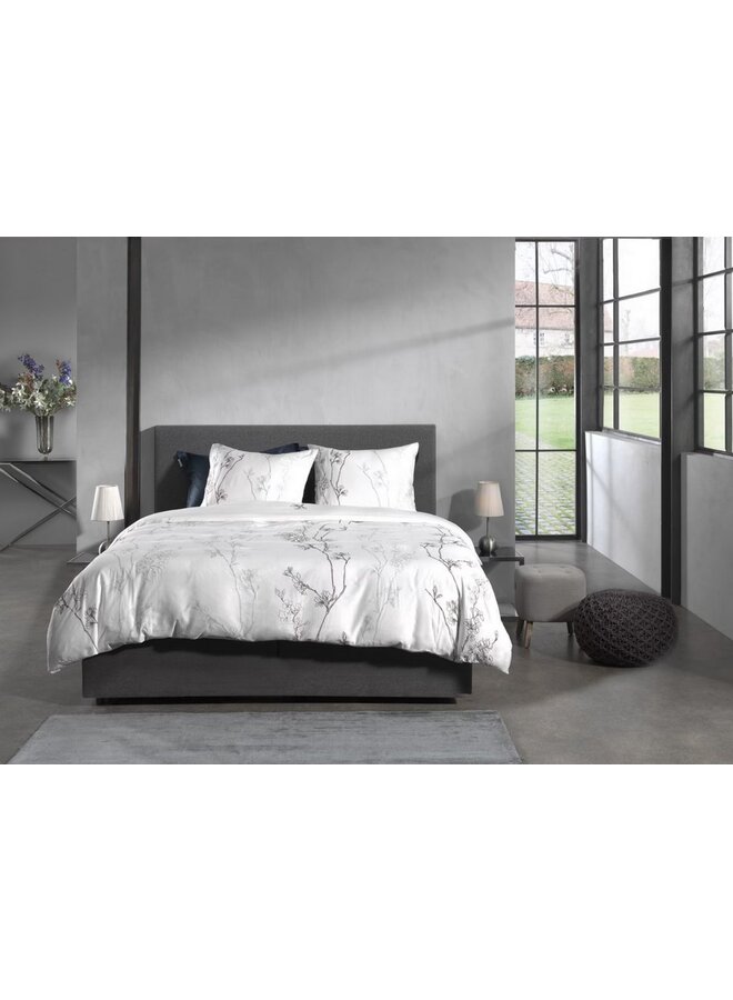 Heckett & Lane Dekbedovertrek Becca Wit - Katoensatijn