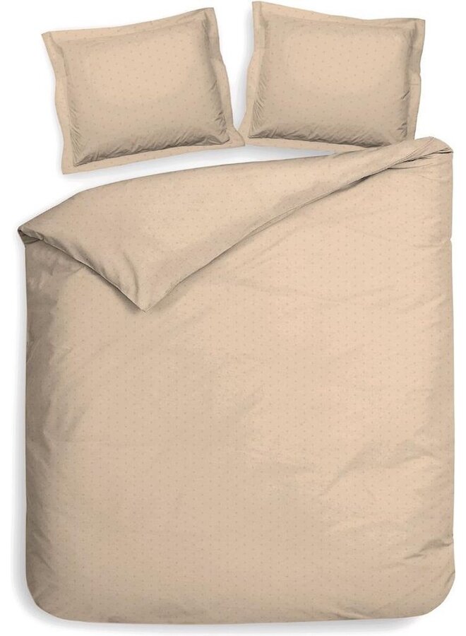 Dekbedovertrek Puntini Beige - Katoensatijn PL2